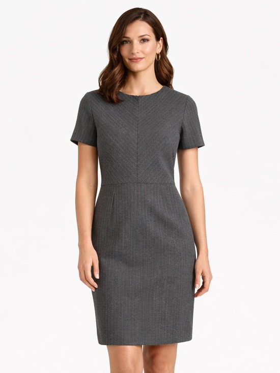 Banana Republic Dresses & Skirts - Banana Republic Grey Pinstripe Sheath Dress – Size 6